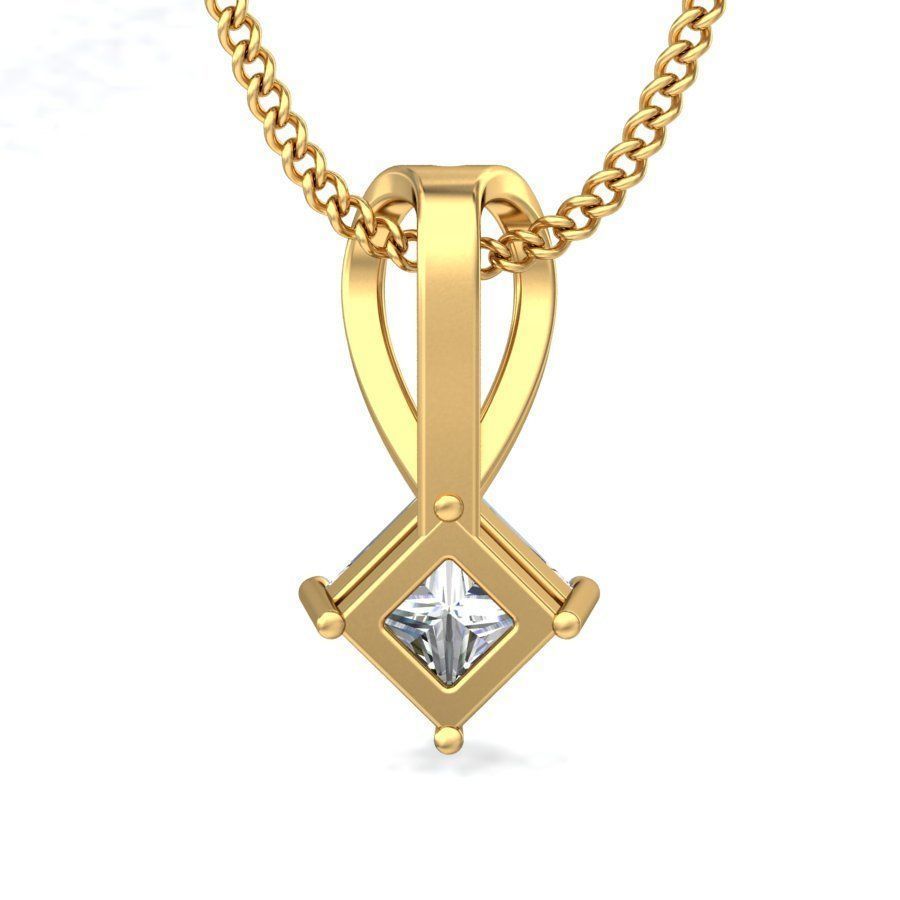 Women Princess Stone Pendant 3dm STL OBJ FBX Renders Details 3D print model_5