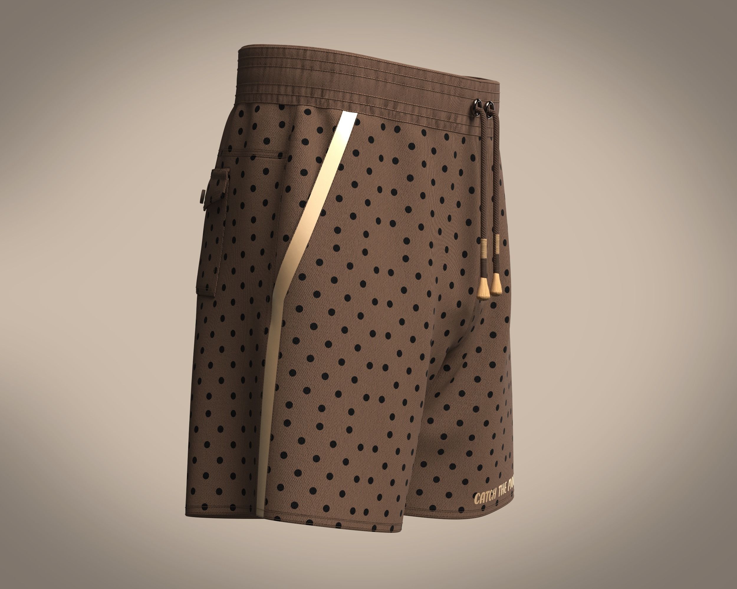 Short Pant-All Over Print 3D model_1