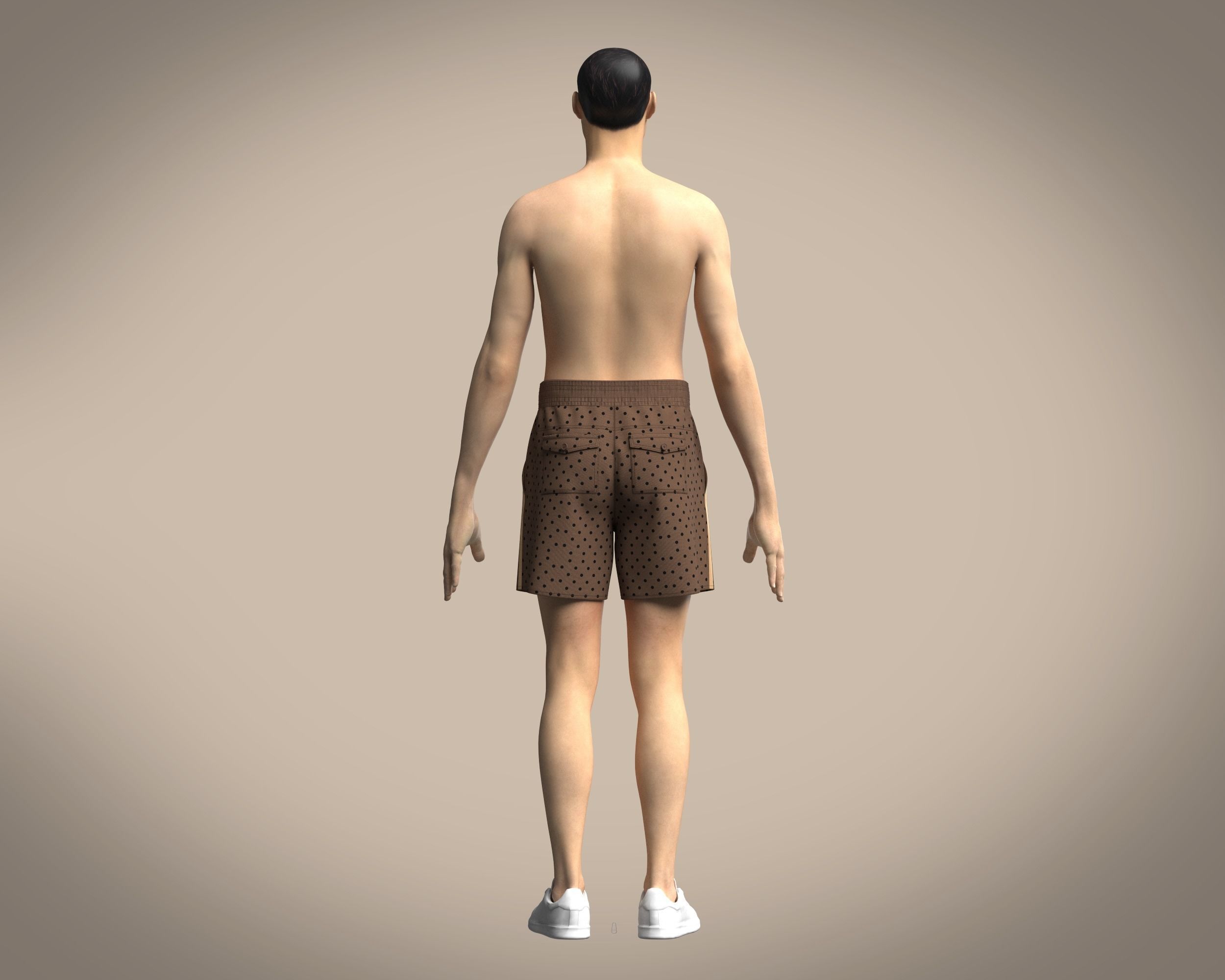 Short Pant-All Over Print 3D model_7