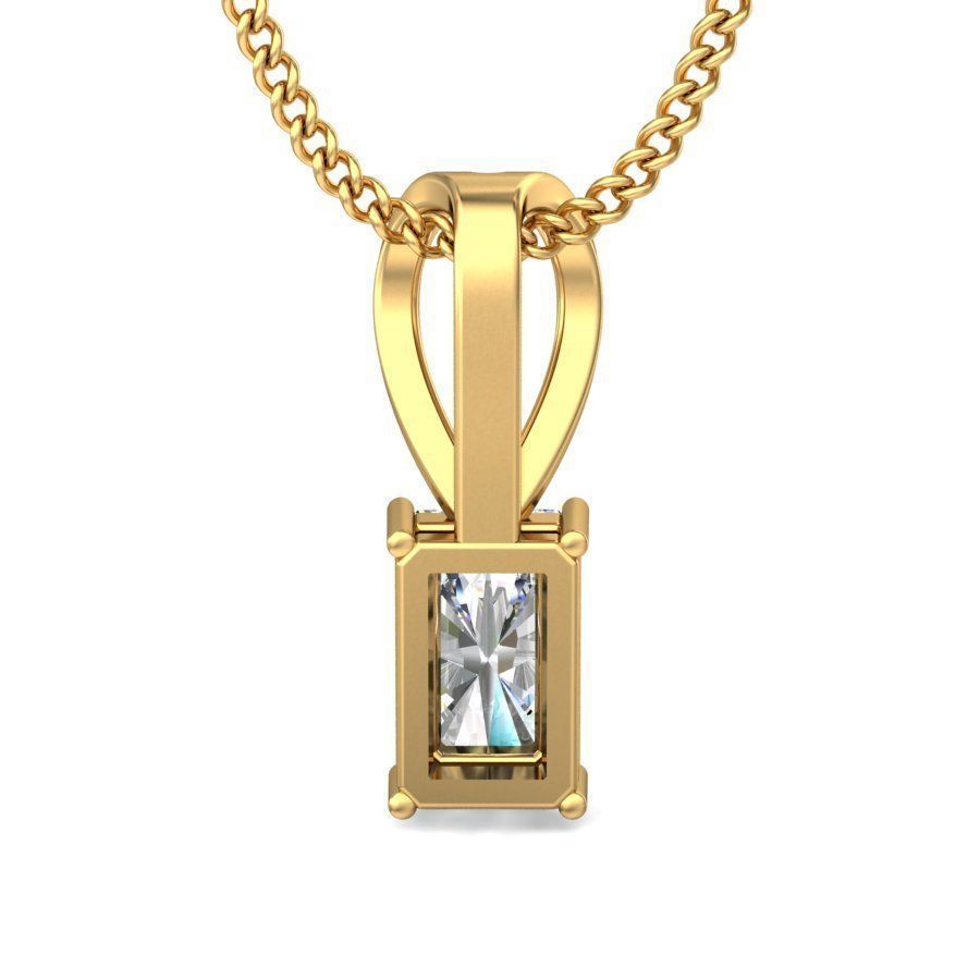 Women Emerald Stone Pendant 3dm STL OBJ FBX Renders Details 3D print model_5
