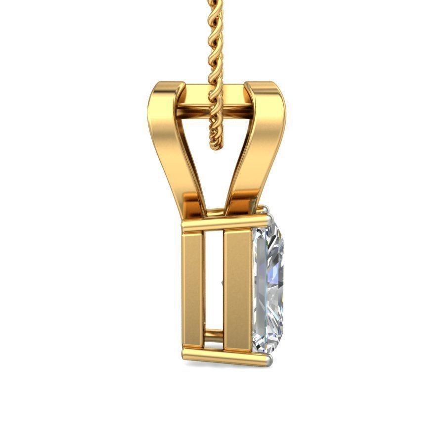 Women Emerald Stone Pendant 3dm STL OBJ FBX Renders Details 3D print model_3