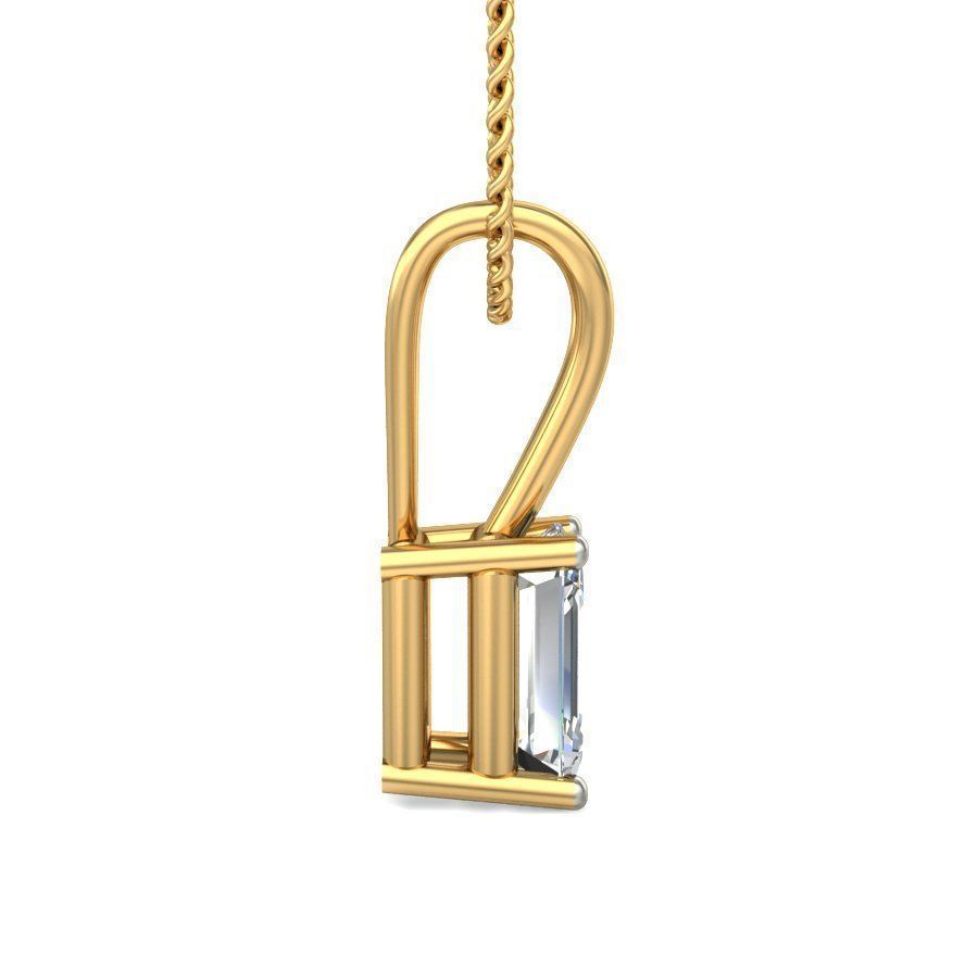 Women Emerald Stone Pendant 3dm STL OBJ FBX Renders Details 3D print model_3