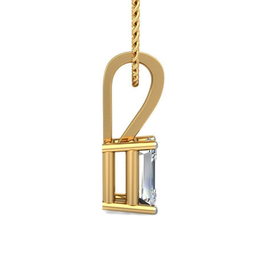 Women Emerald Stone Pendant 3dm STL OBJ FBX Renders Details 3D print model_3