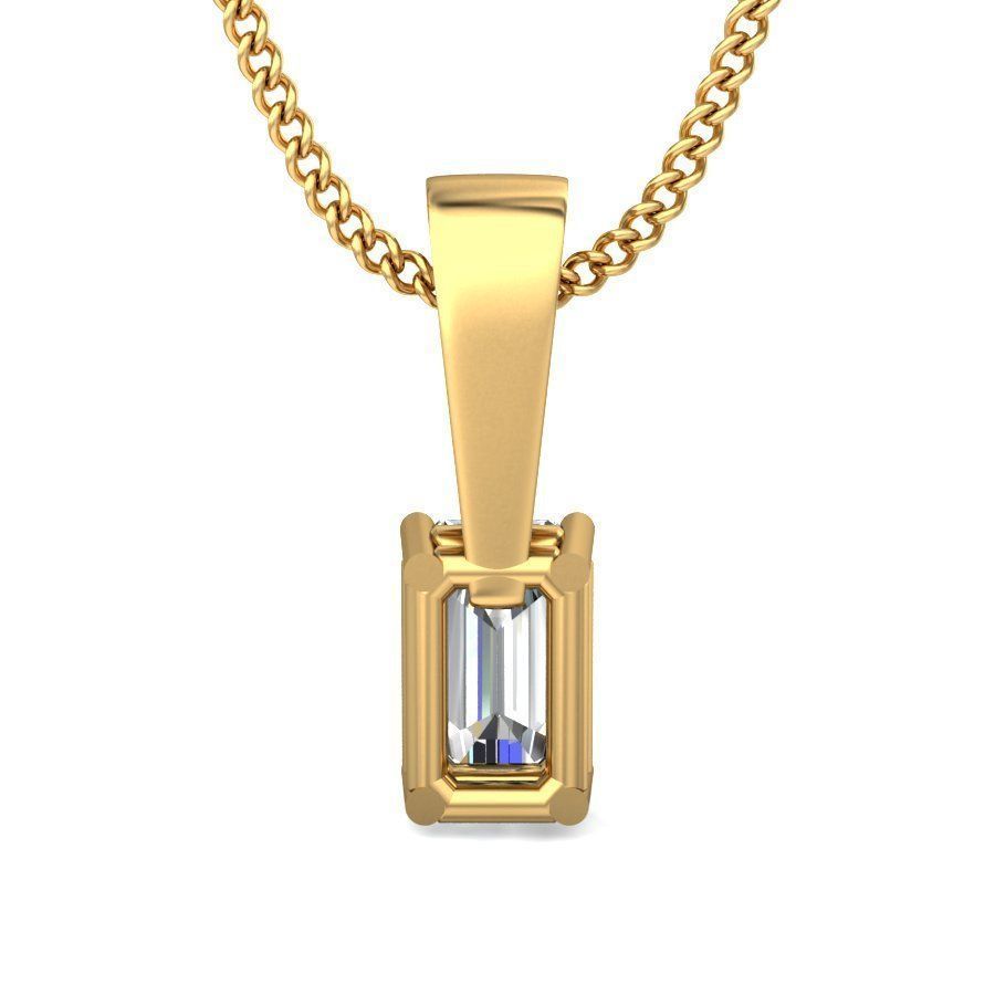 Women Emerald Stone Pendant 3dm STL OBJ FBX Renders Details 3D print model_4