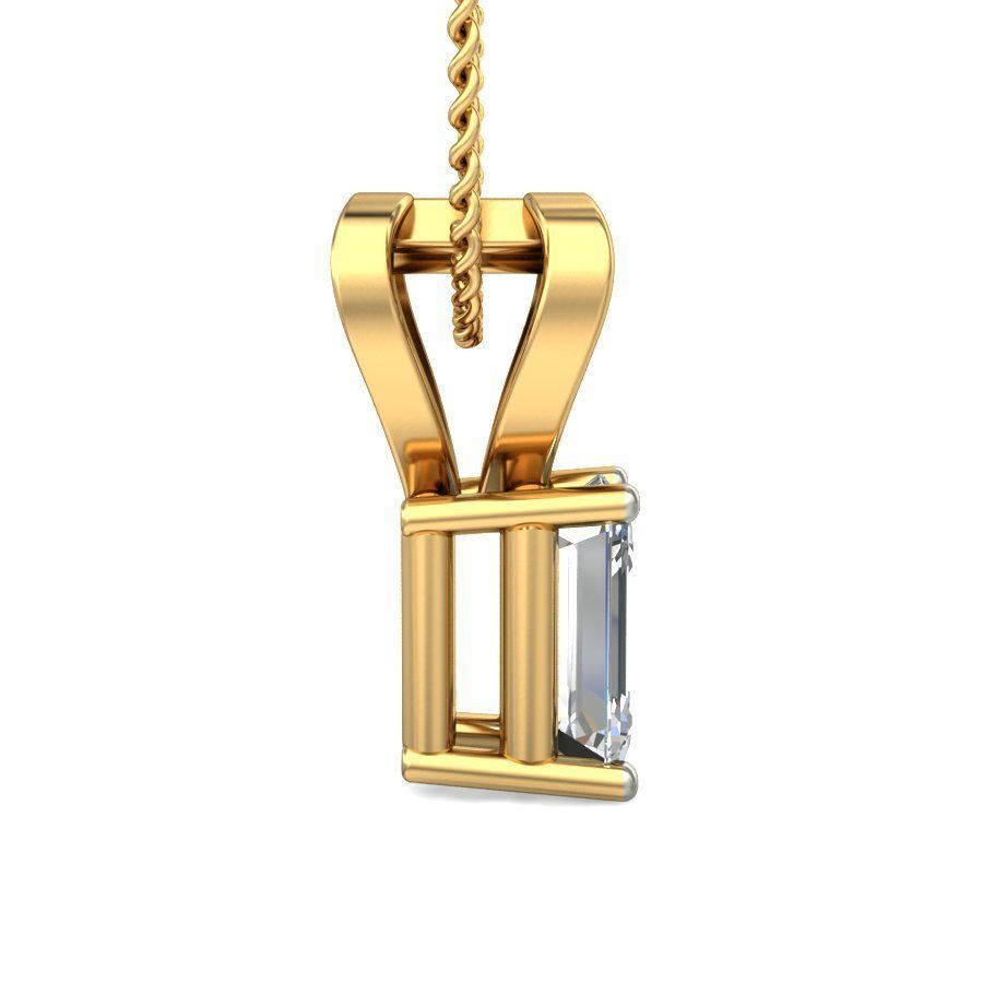 Women Emerald Stone Pendant 3dm STL OBJ FBX Renders Details 3D print model_3