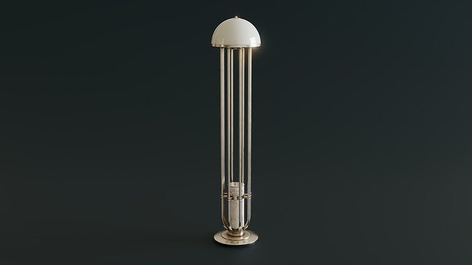 Mid-Century Dome Lamp Low-poly 3D model