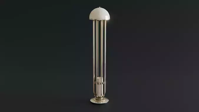 Mid-Century Dome Lamp Low-poly 3D model