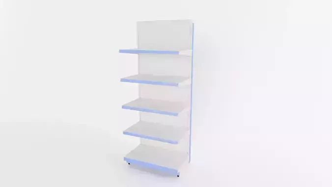 supermarket shelve Low-poly 3D model