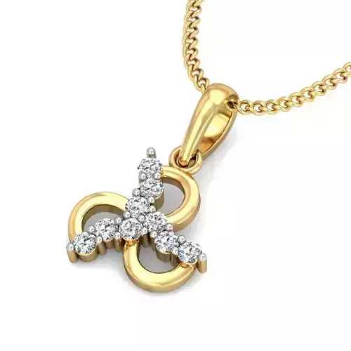 Solitaire Women Pendant 3dm STL OBJ FBX Renders Details 3D print model