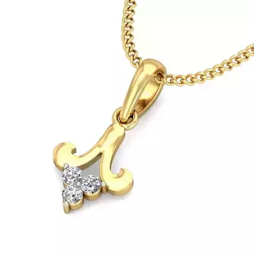 Solitaire Women Pendant 3dm STL OBJ FBX Renders Details