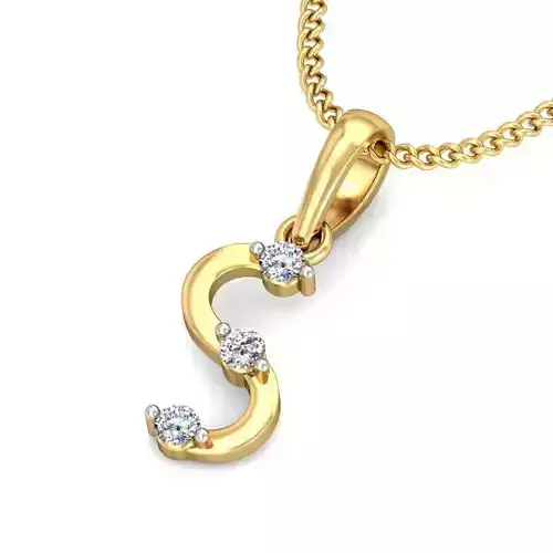 Solitaire Women Pendant 3dm STL OBJ FBX Renders Details