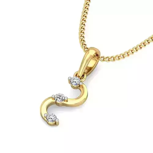 Solitaire Women Pendant 3dm STL OBJ FBX Renders Details