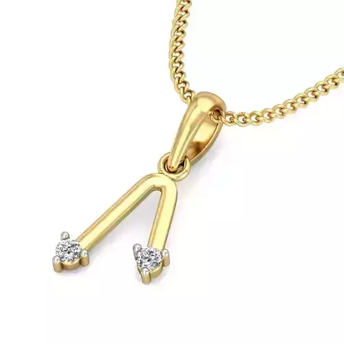 Solitaire Women Pendant 3dm STL OBJ FBX Renders Details