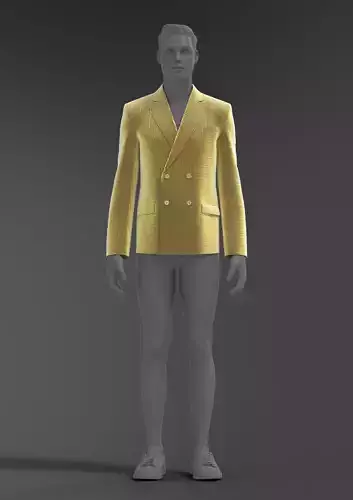Breasted suit jacket men 3D MODEL high quality