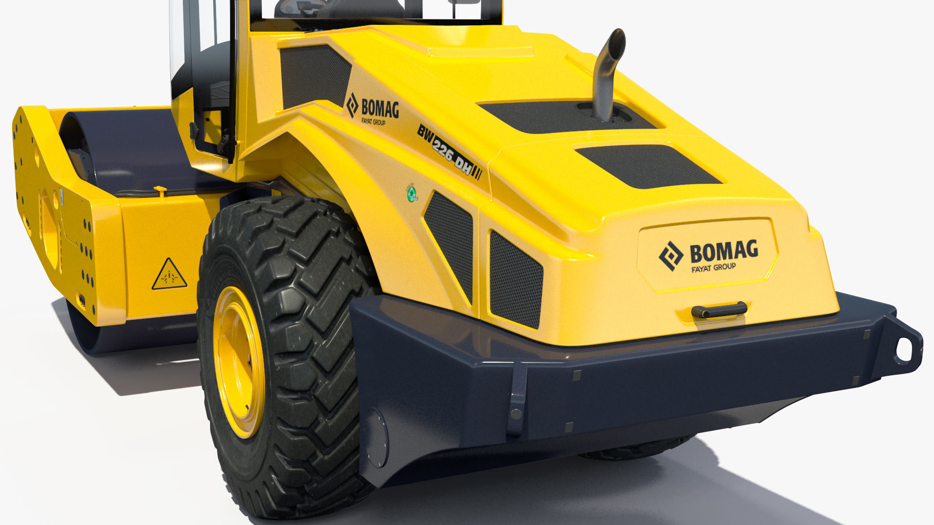 BOMAG BW226 DH5 Single Drum Compactor Clean Rigged 3D model_25