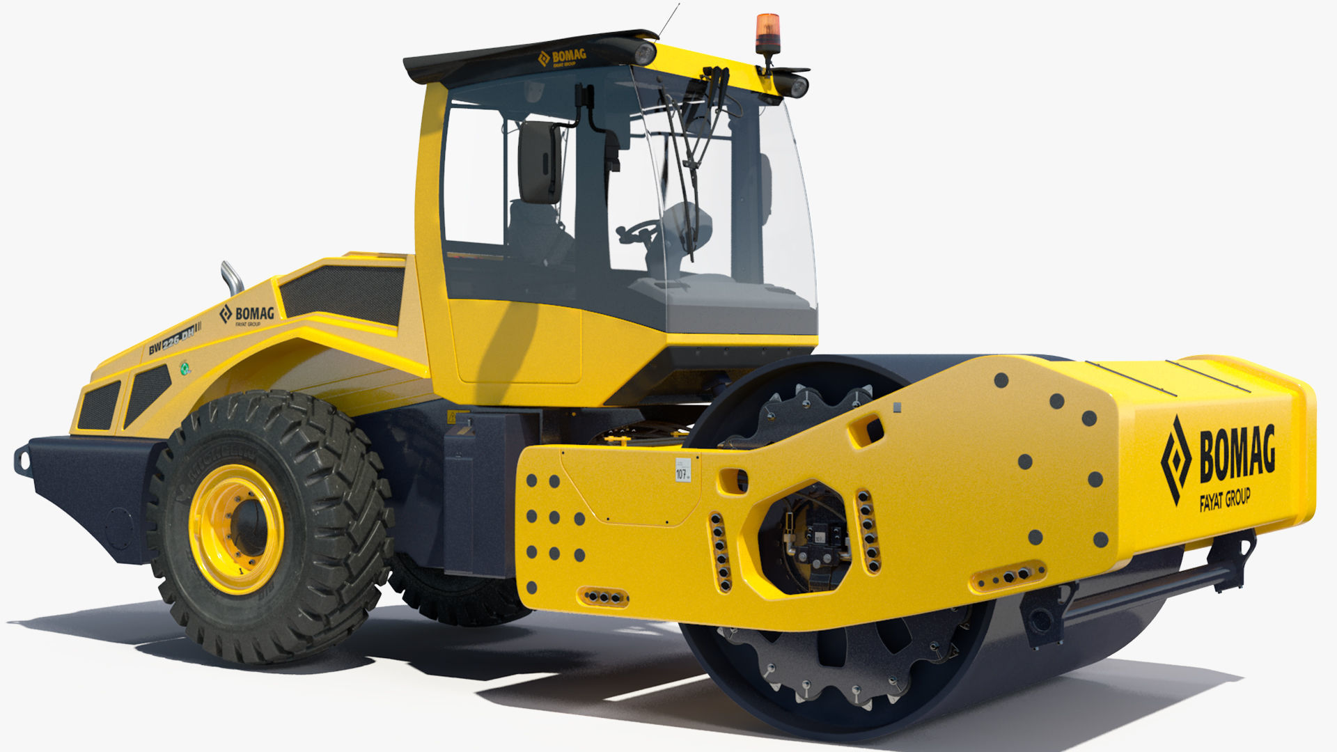BOMAG BW226 DH5 Single Drum Compactor Clean Rigged 3D model_20
