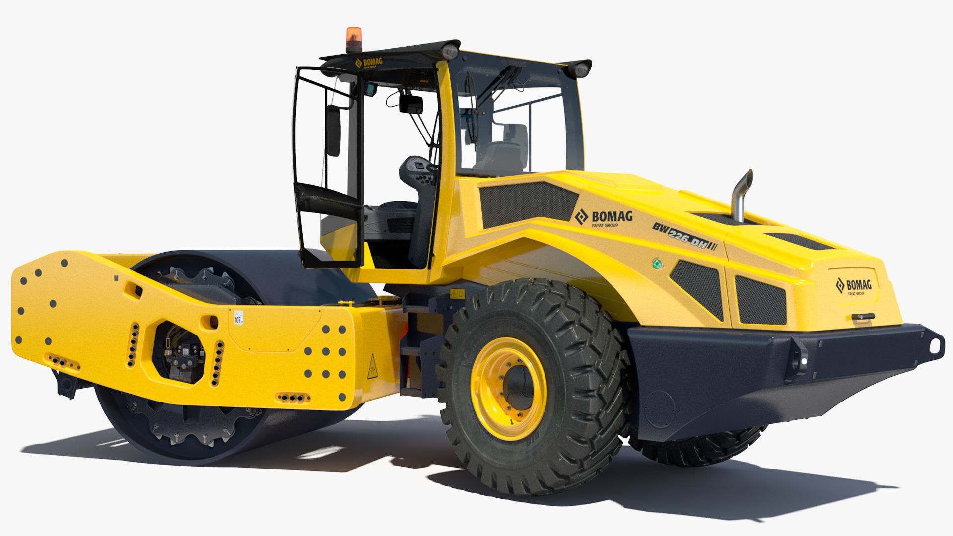 BOMAG BW226 DH5 Single Drum Compactor Clean Rigged 3D model_16