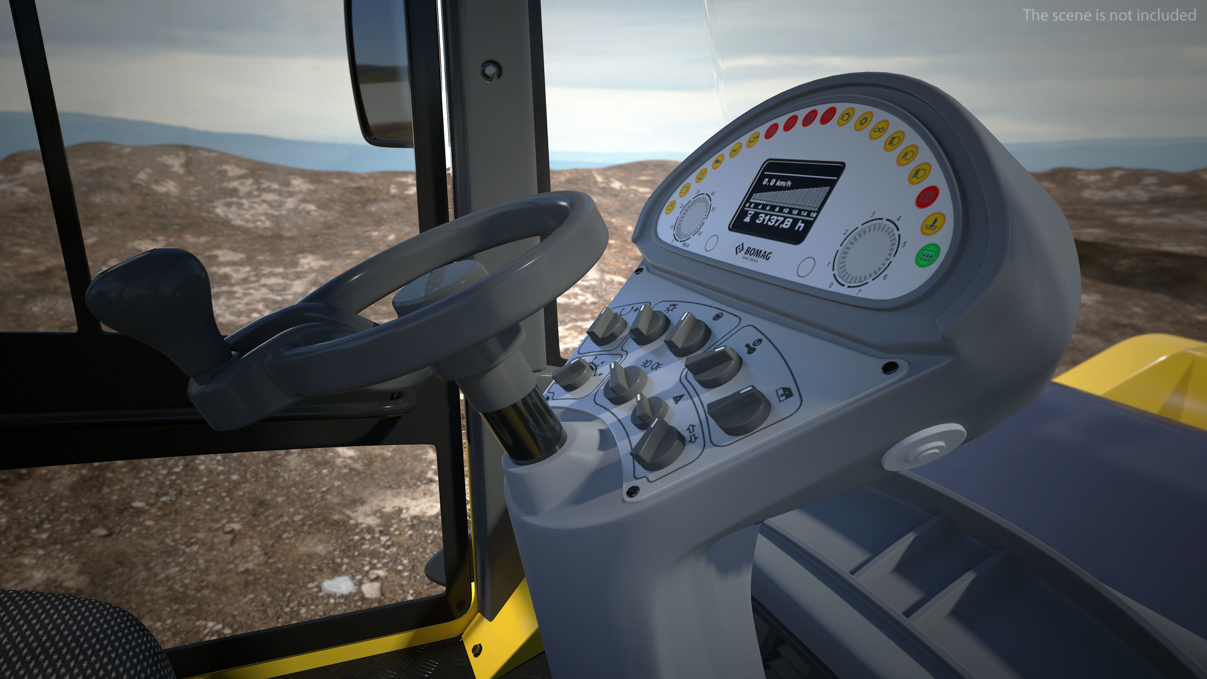 BOMAG BW226 DH5 Single Drum Compactor Clean Rigged 3D model_15