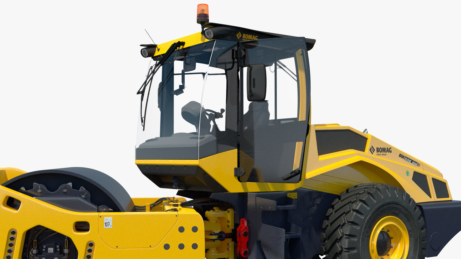 BOMAG BW226 DH5 Single Drum Compactor Clean Rigged 3D model_28