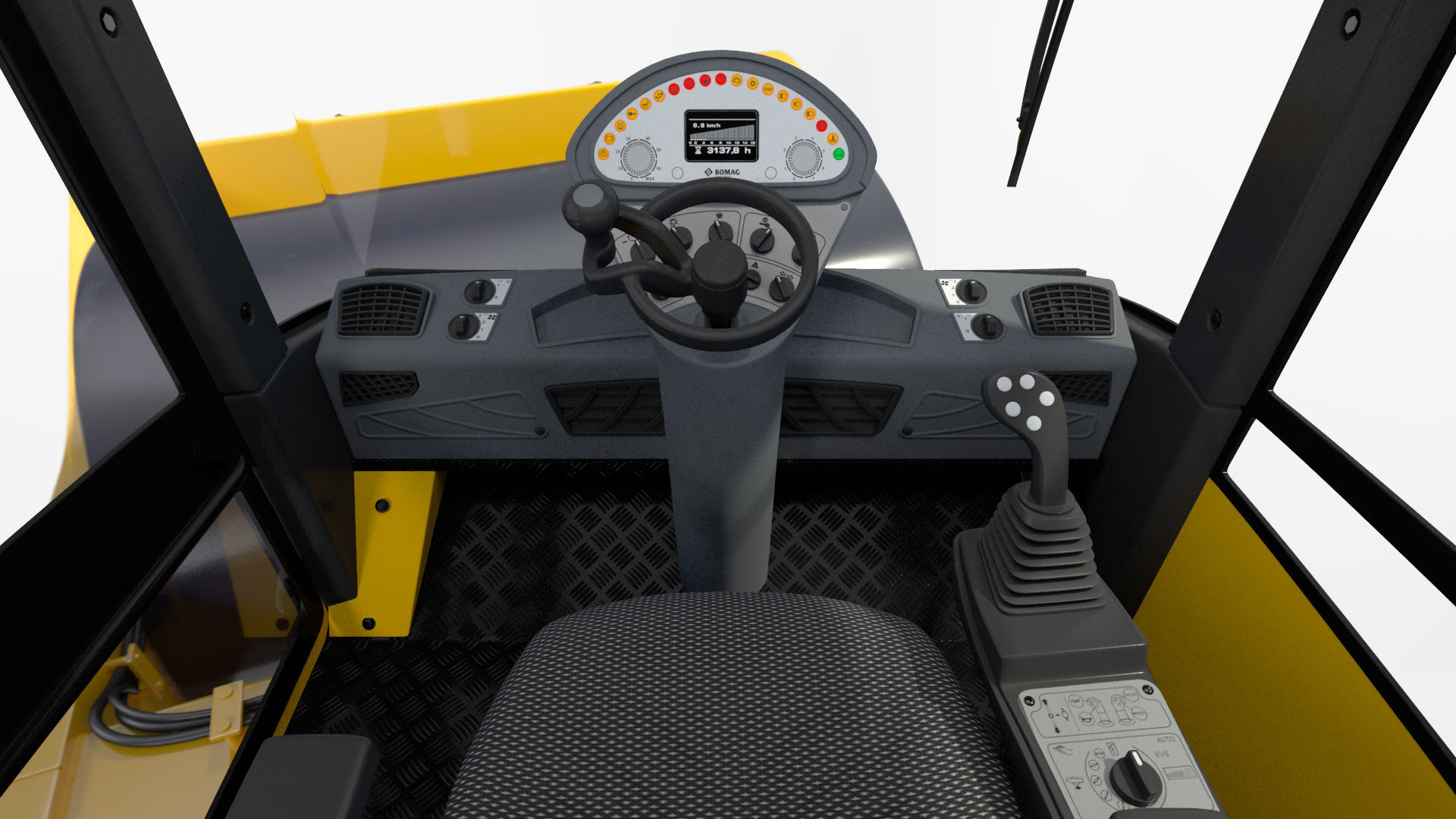 BOMAG BW226 DH5 Single Drum Compactor Clean Rigged 3D model_37