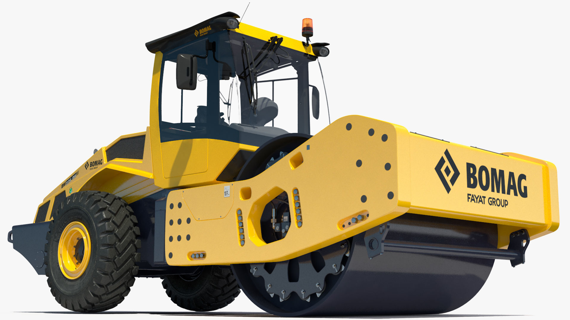 BOMAG BW226 DH5 Single Drum Compactor Clean Rigged 3D model_17