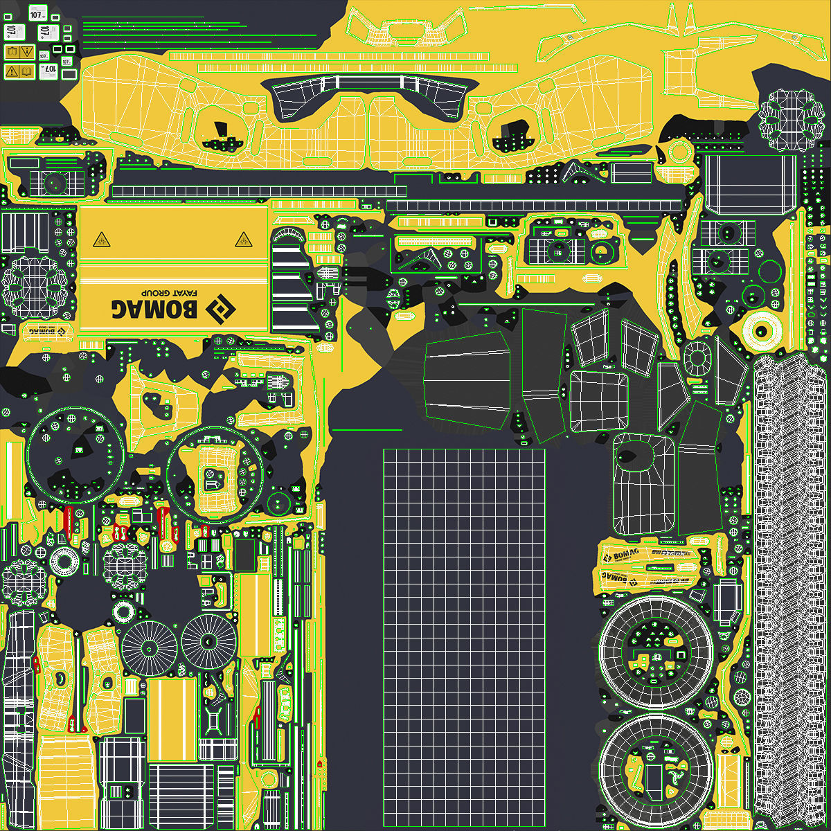 BOMAG BW226 DH5 Single Drum Compactor Clean Rigged 3D model_47