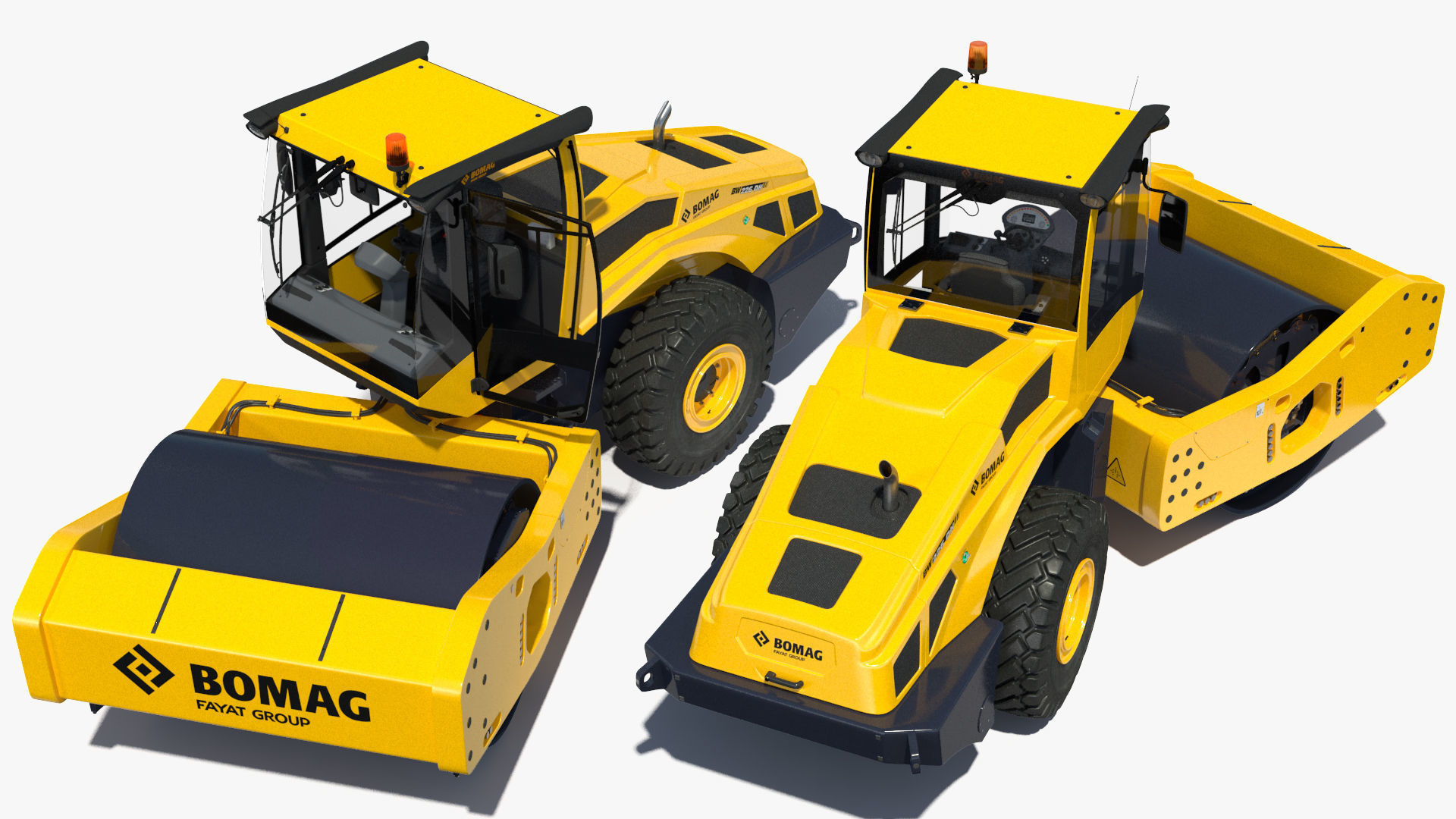 BOMAG BW226 DH5 Single Drum Compactor Clean Rigged 3D model_22