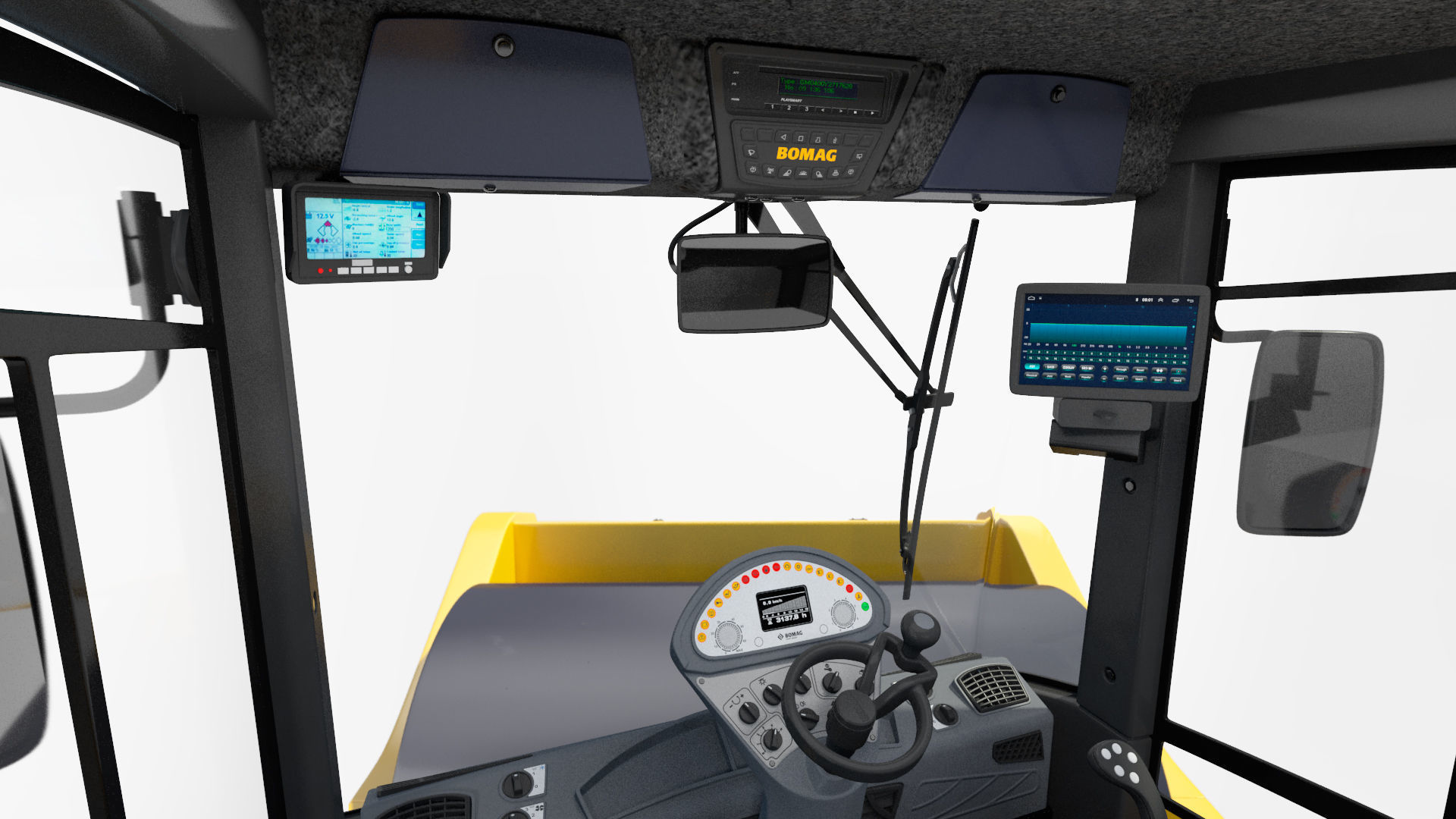 BOMAG BW226 DH5 Single Drum Compactor Clean Rigged 3D model_35