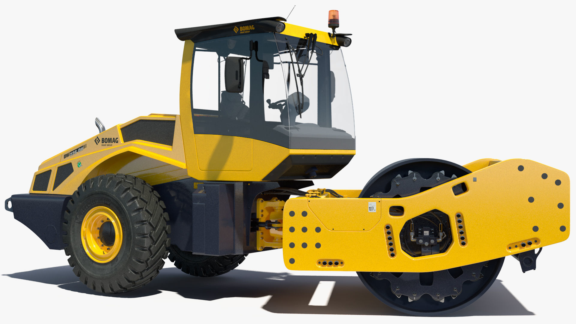 BOMAG BW226 DH5 Single Drum Compactor Clean Rigged 3D model_18