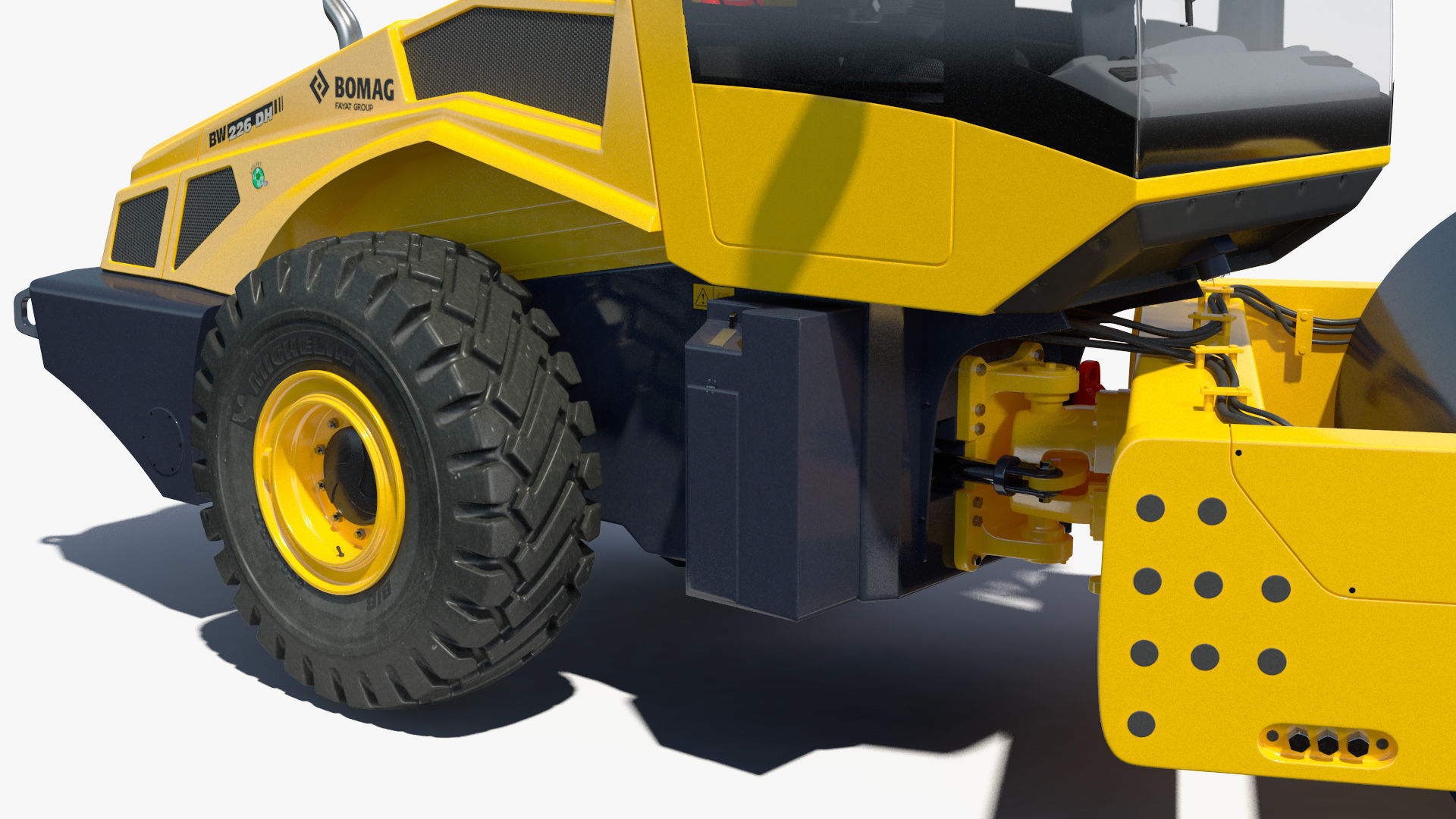 BOMAG BW226 DH5 Single Drum Compactor Clean Rigged 3D model_27