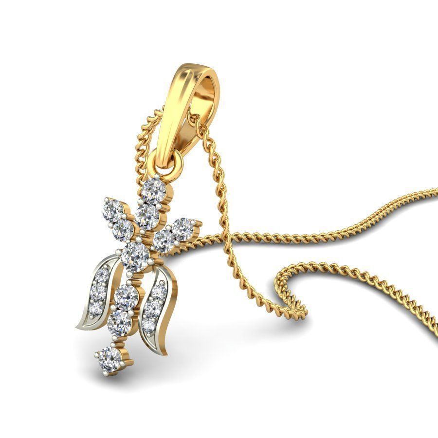 Solitaire Women Pendant 3dm STL OBJ FBX Renders Details 3D print model_9