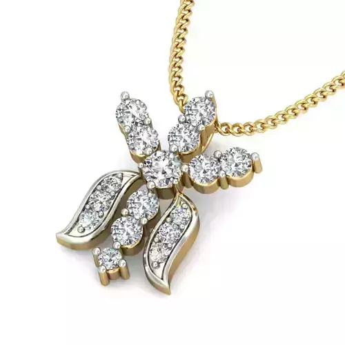 Solitaire Women Pendant 3dm STL OBJ FBX Renders Details 3D print model