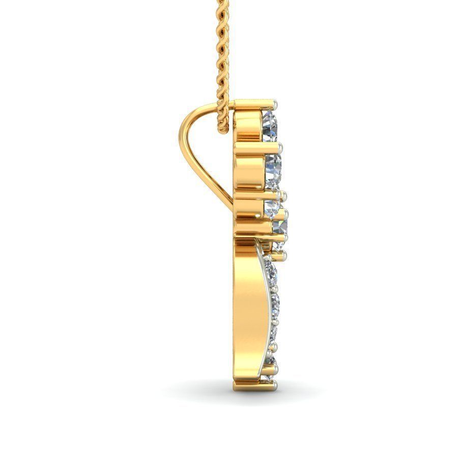 Solitaire Women Pendant 3dm STL OBJ FBX Renders Details 3D print model_3