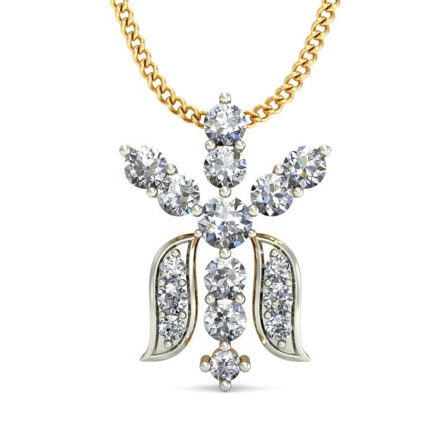 Solitaire Women Pendant 3dm STL OBJ FBX Renders Details 3D print model_1