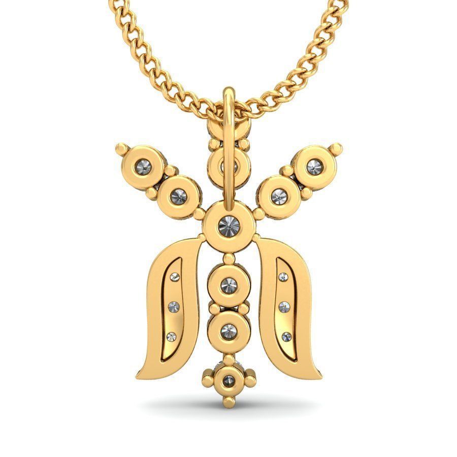 Solitaire Women Pendant 3dm STL OBJ FBX Renders Details 3D print model_4