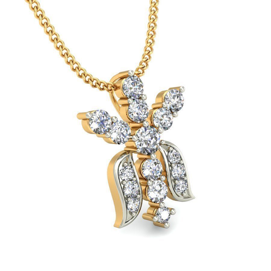 Solitaire Women Pendant 3dm STL OBJ FBX Renders Details 3D print model_5