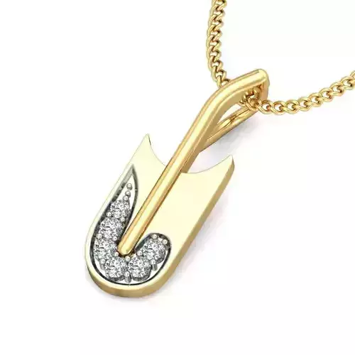 Solitaire Women Pendant 3dm STL OBJ FBX Renders Details