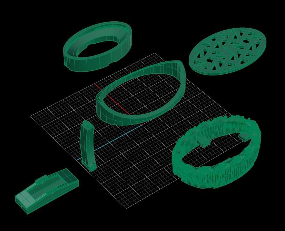 Cufflinks Graph 3D print model_5