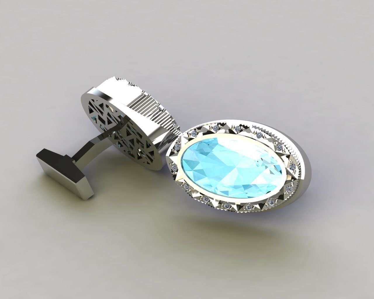 Cufflinks Graph 3D print model_4