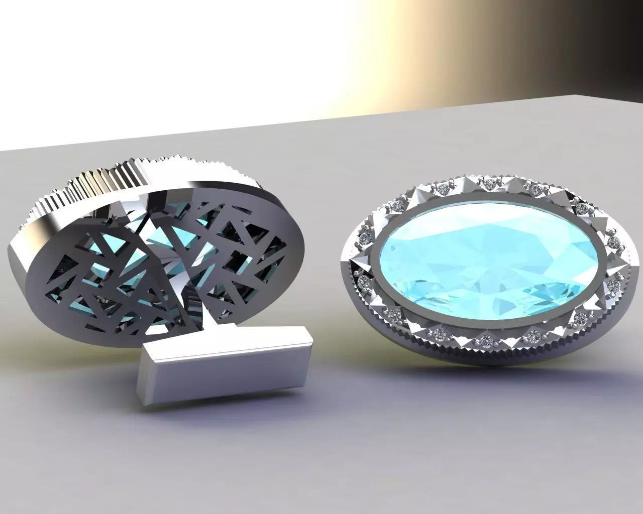 Cufflinks Graph 3D print model_0