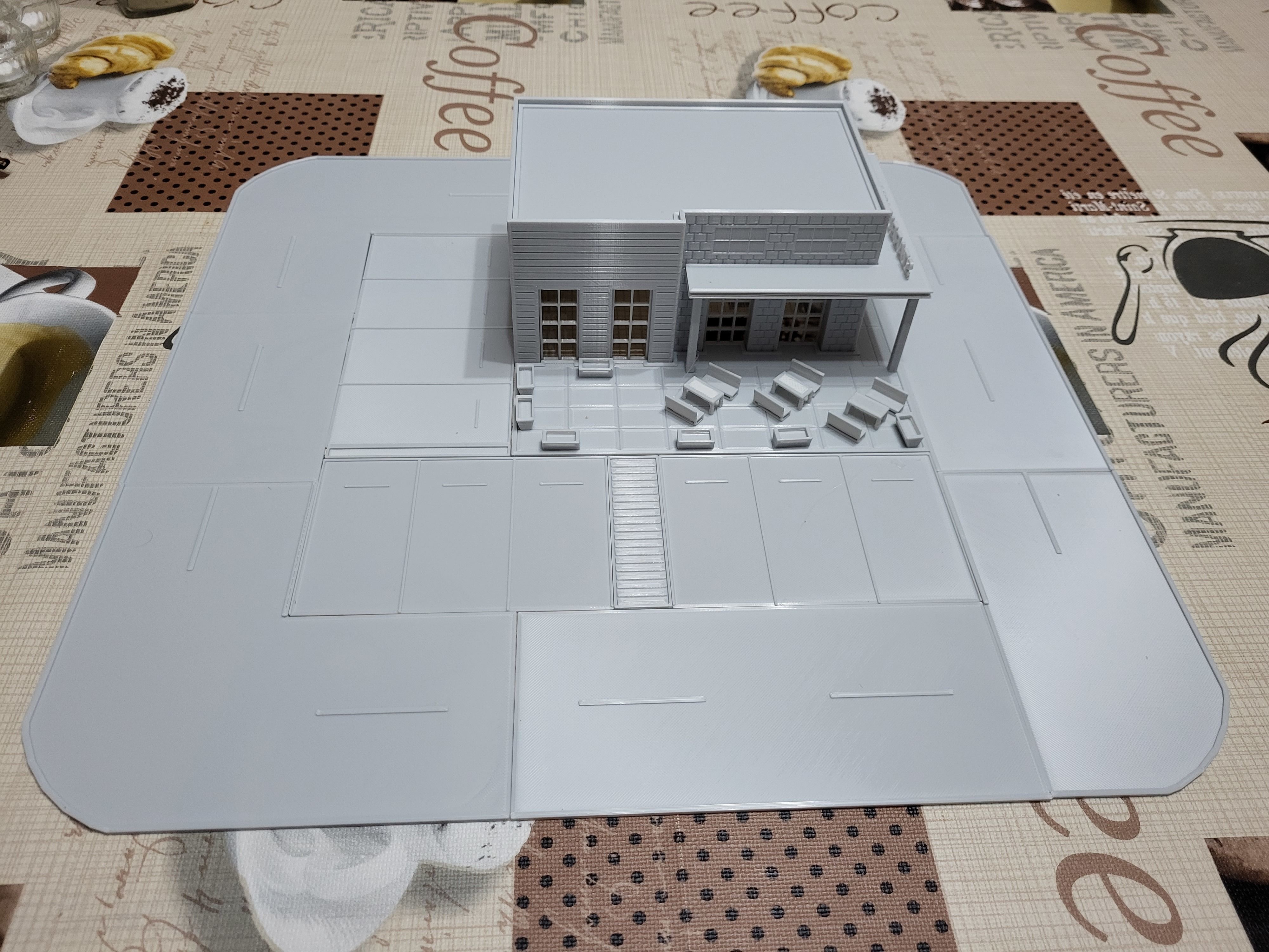 Starbucks diorama 3D print model_3