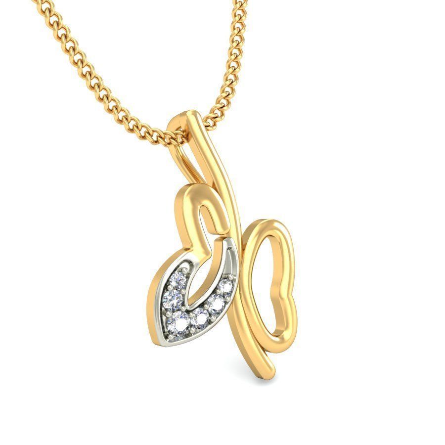 Solitaire Women Pendant 3dm STL OBJ FBX Renders Details 3D print model_4