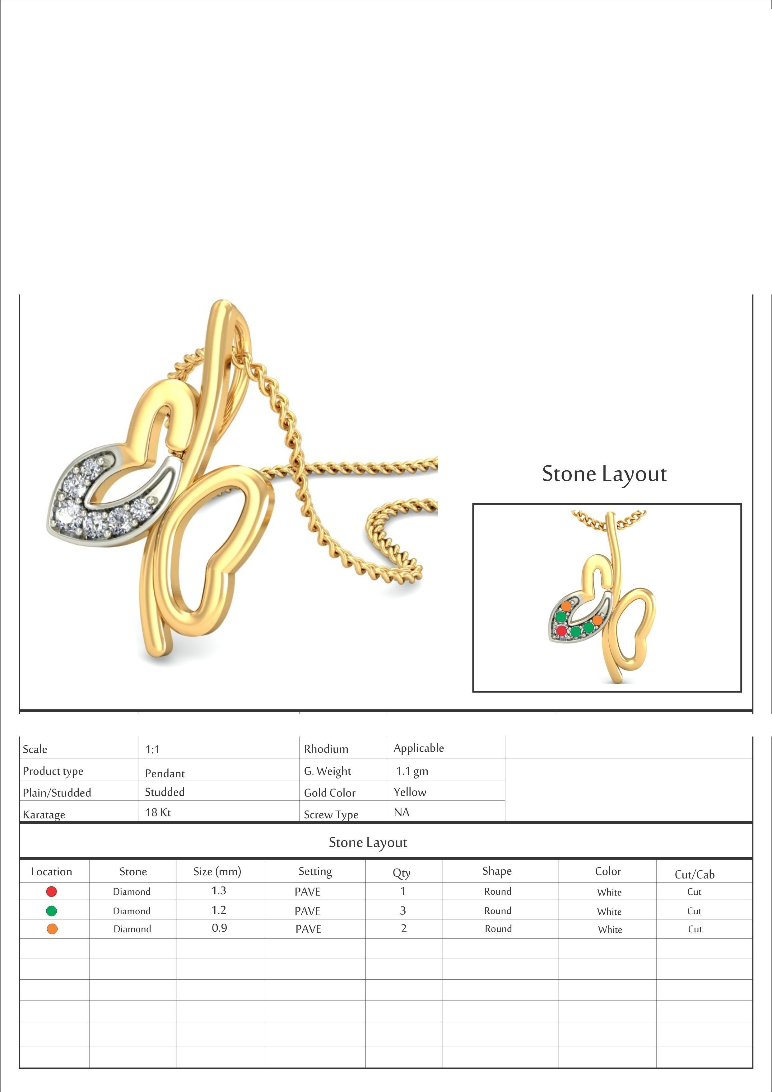 Solitaire Women Pendant 3dm STL OBJ FBX Renders Details 3D print model_6