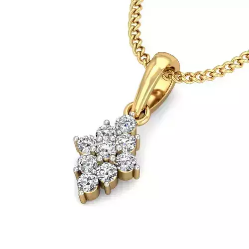 Solitaire Women Pendant 3dm STL OBJ FBX Renders Details