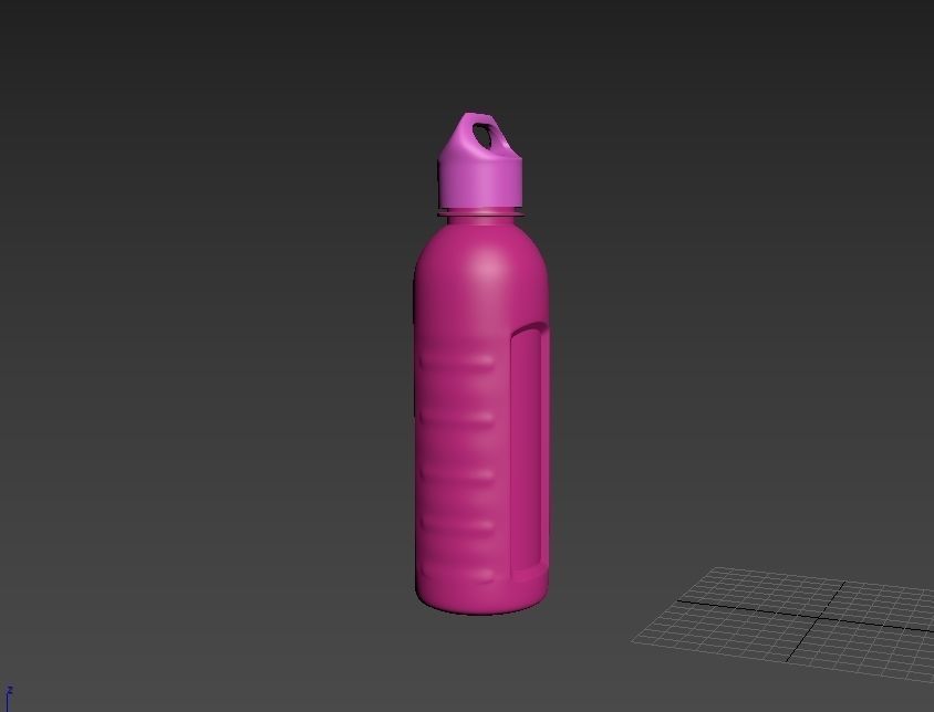 water bottle Low-poly 3D model_3