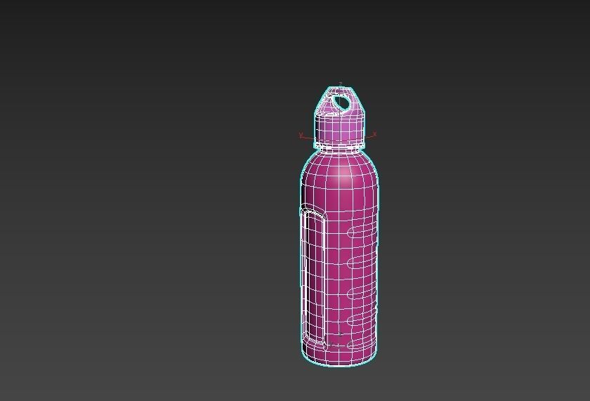 water bottle Low-poly 3D model_5