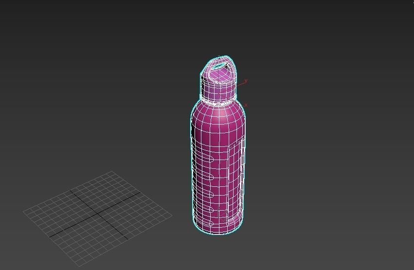 water bottle Low-poly 3D model_8