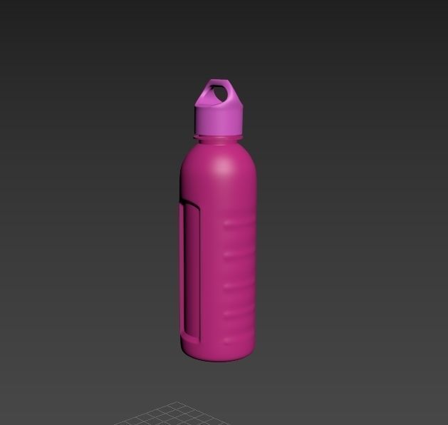 water bottle Low-poly 3D model_4