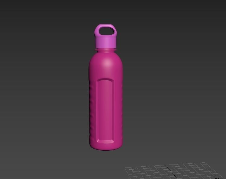 water bottle Low-poly 3D model_10