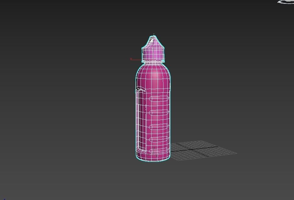 water bottle Low-poly 3D model_6